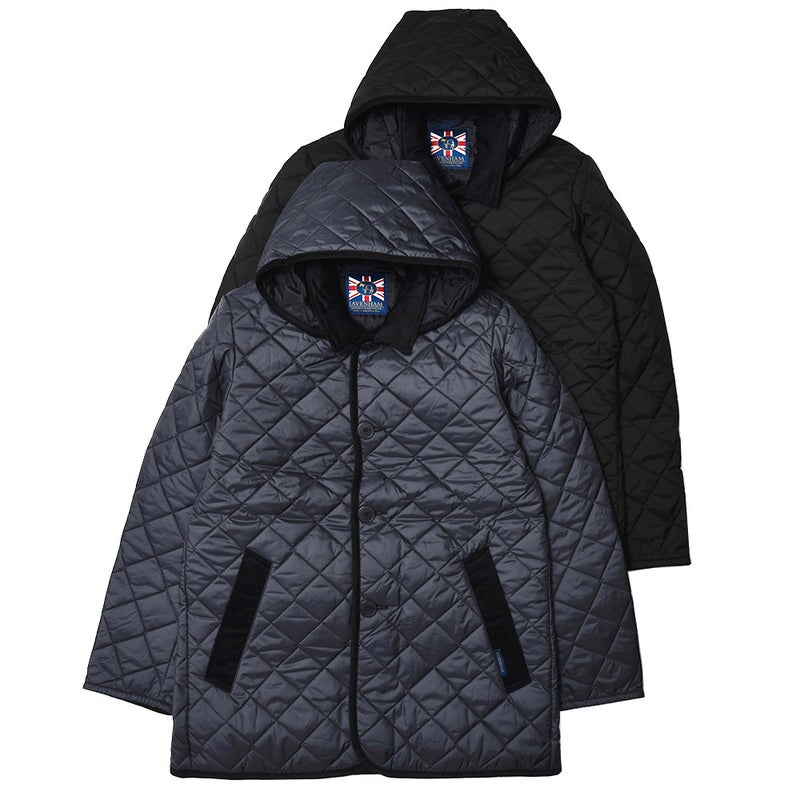 LAVENHAM/ラベンハムTornhamソーンハムポリエステルベストキルティングカラーレスベスト