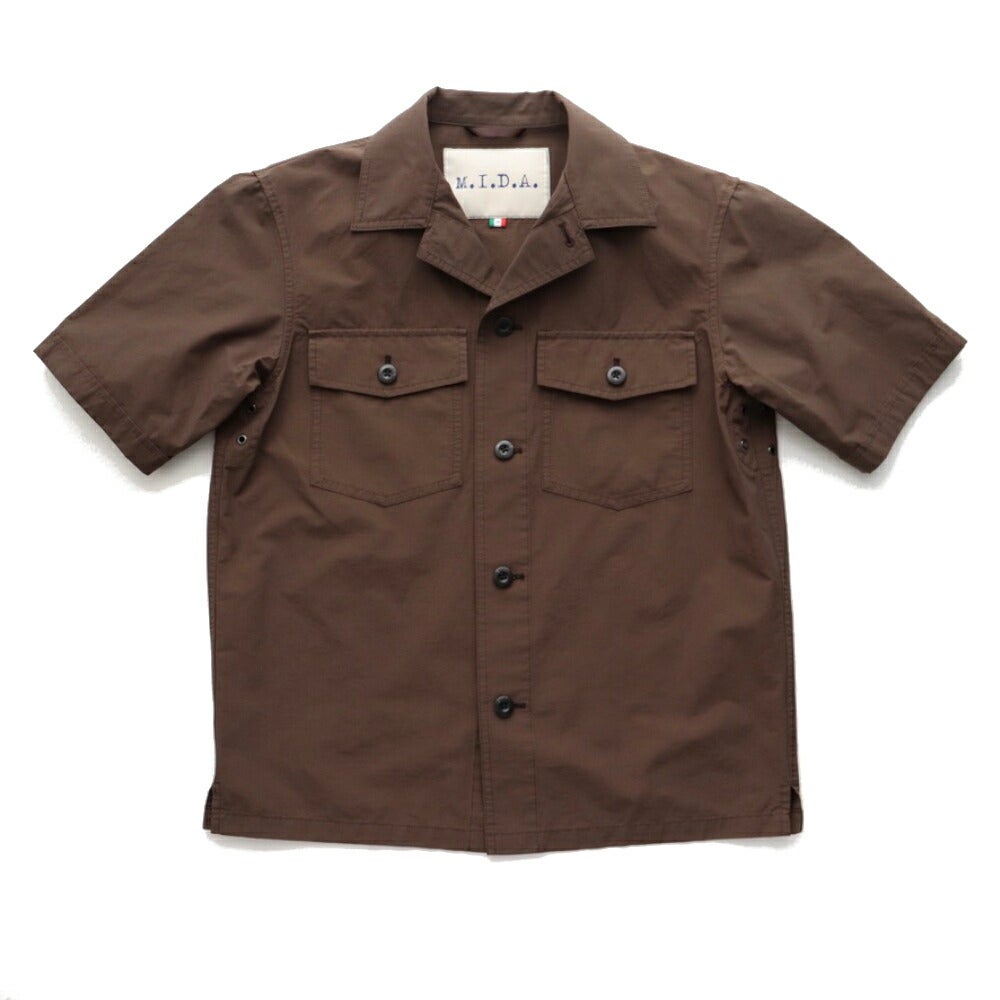 M.I.D.A/ミダコットンナイロンショートスリーブシャツブルゾン【国内正規品】