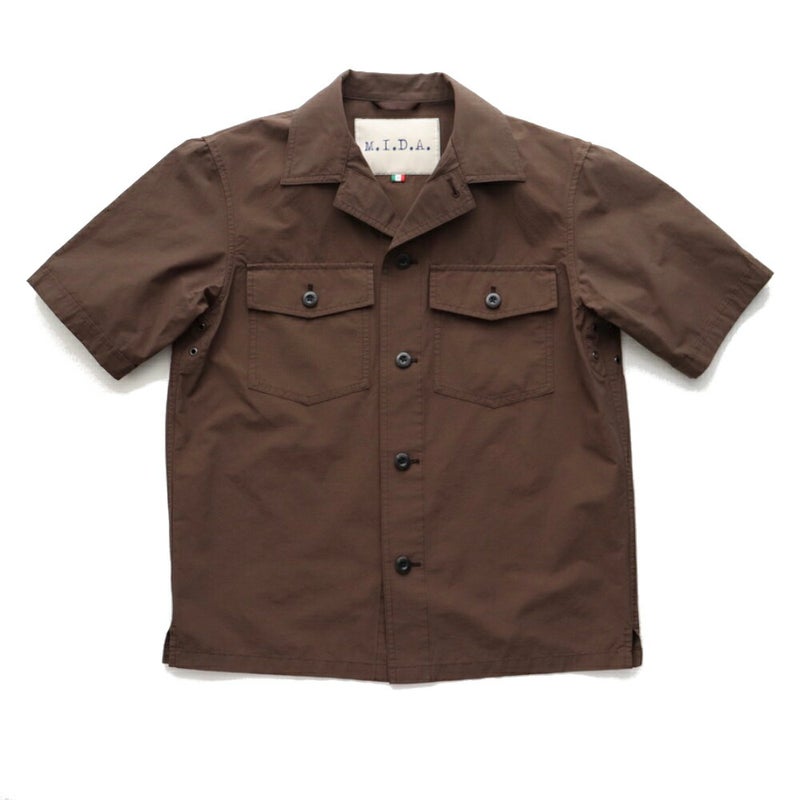 M.I.D.A/ミダコットンナイロンショートスリーブシャツブルゾン【国内正規品】