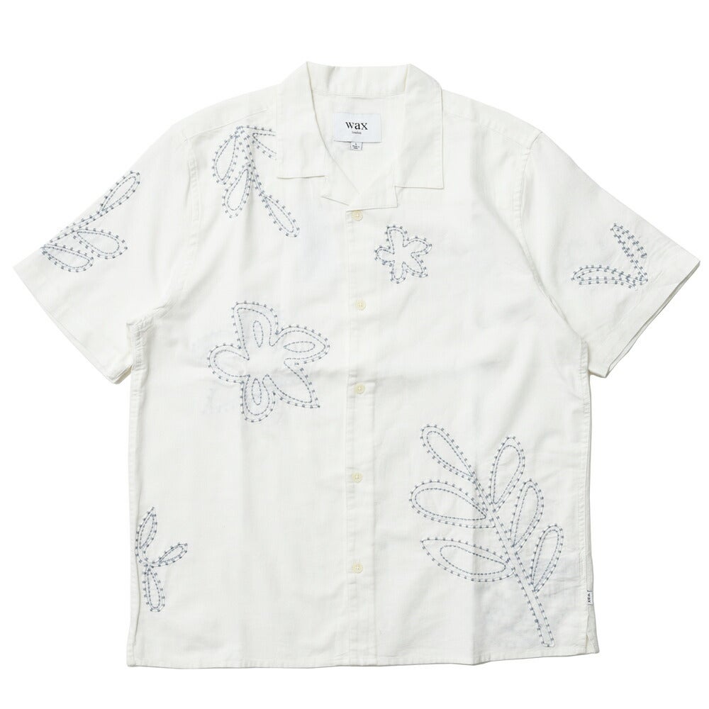 waxlondon/ワックスロンドンコットンエンブロイダリーオーバーサイズTシャツ