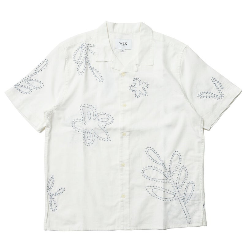 waxlondon/ワックスロンドンコットンエンブロイダリーオーバーサイズTシャツ