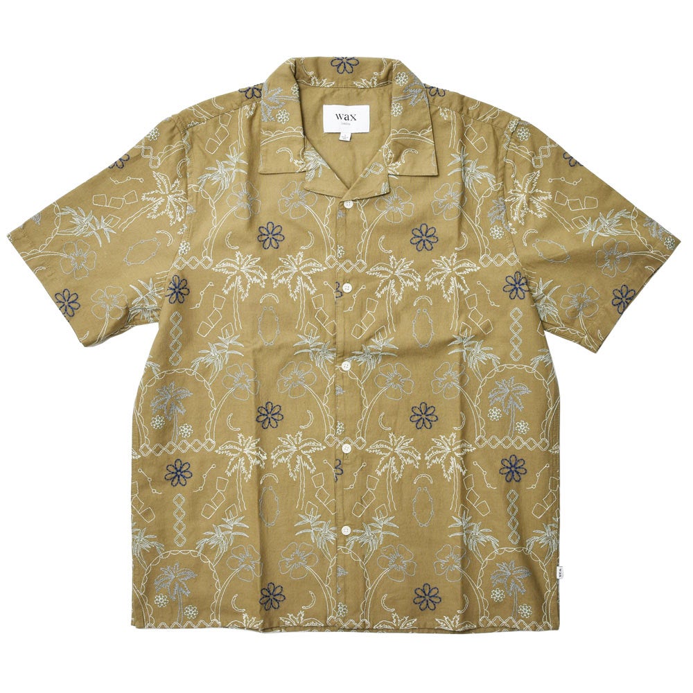 waxlondon/ワックスロンドンコットンエンブロイダリーオーバーサイズTシャツ