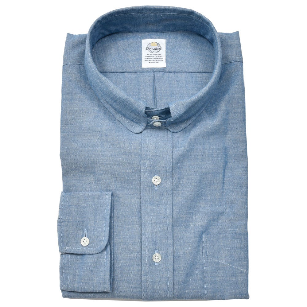 D.C.WHITE/ディーシーホワイトシャンブレータブカラーシャツ