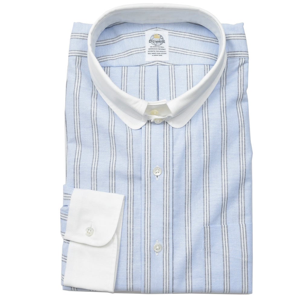 D.C.WHITE/ディーシーホワイトシャンブレータブカラーシャツ