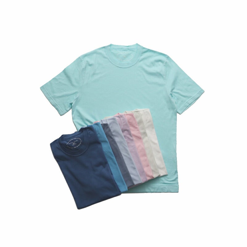 FEDELI/フェデリGIZAオーガニックギザコットンS/SクルーネックカットソーEXTREME-MM-JERSEYGIZAORGANICDUSTY無地TシャツMADEINITARY