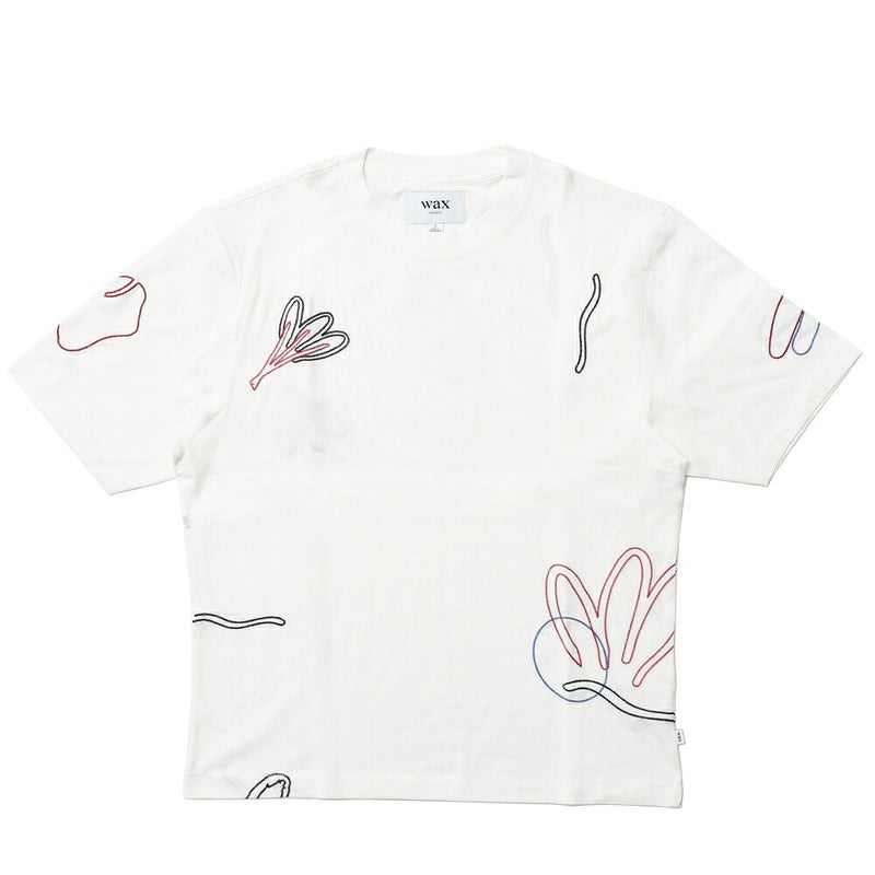 waxlondon/ワックスロンドンコットンエンブロイダリーオーバーサイズTシャツ
