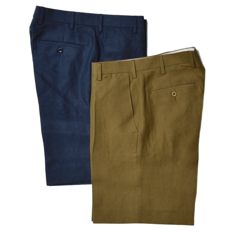 CORDINGS/コーディングスリネン2インプリーツストレートパンツ