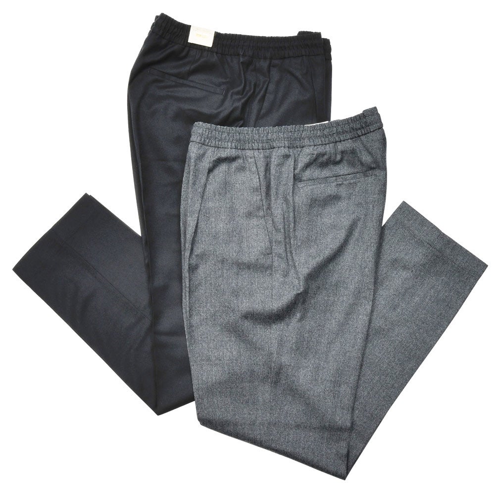 BRIGLIA1949/ブリリア1949WIMBLEDONウィンブルドンREDAACTIVEウールサキソニー1プリーツテーパードシャーリングパンツ