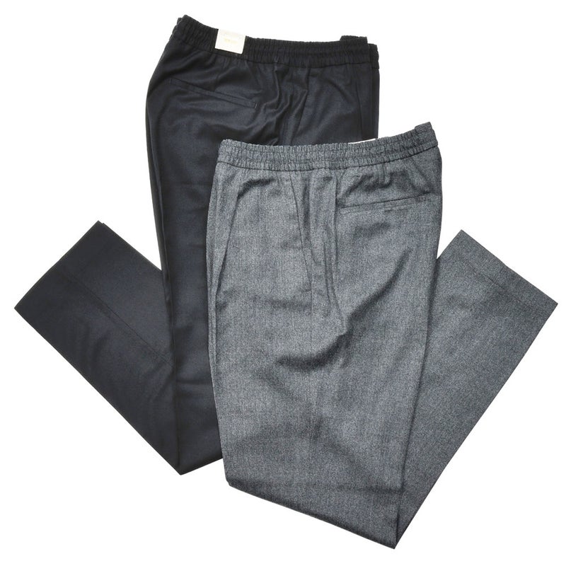 BRIGLIA1949/ブリリア1949WIMBLEDONウィンブルドンREDAACTIVEウールサキソニー1プリーツテーパードシャーリングパンツ