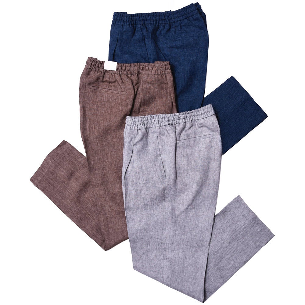 BRIGLIA1949/ブリリア1949WIMBLEDONウィンブルドンREDAACTIVEウールサキソニー1プリーツテーパードシャーリングパンツ