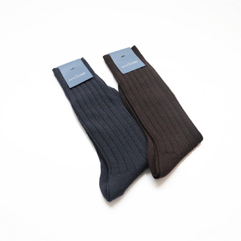 BRESCIANI/ブレシアーニウールナイロンリブソックス