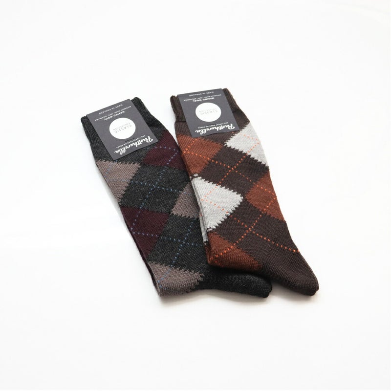 Pantherella/パンセレラウールナイロンアーガイルソックス