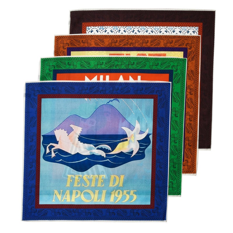 SpaccaNeapolis/スパッカネアポリスコットンプリントバンダナスカーフネッカチーフ