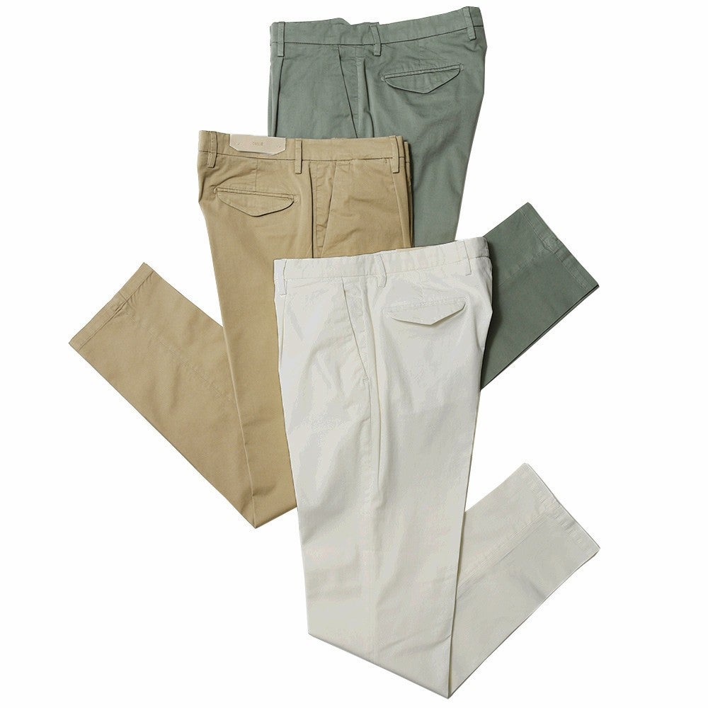 BRIGLIA1949/ブリリア1949WIMBLEDONウィンブルドンREDAACTIVEウールサキソニー1プリーツテーパードシャーリングパンツ