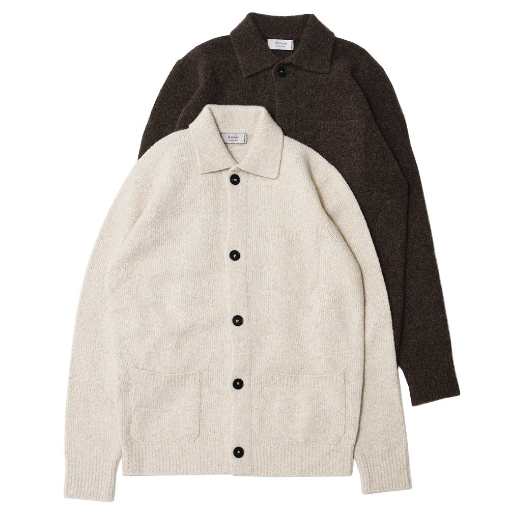 Ferrante/フェランテROYALREDウールナイロンカシミヤカバーオールニットカーディガン